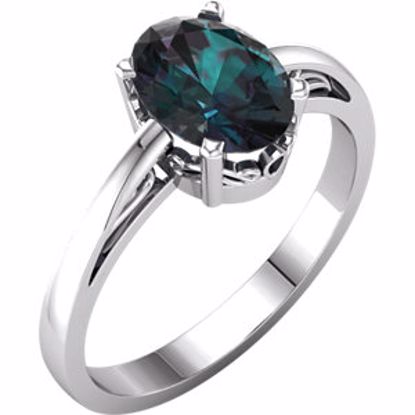 70531:110:P 14kt White Chatham® Created Alexandrite Ring