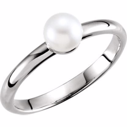 6470:101:P 14kt White 5.5-6mm Freshwater Cultured Pearl Ring