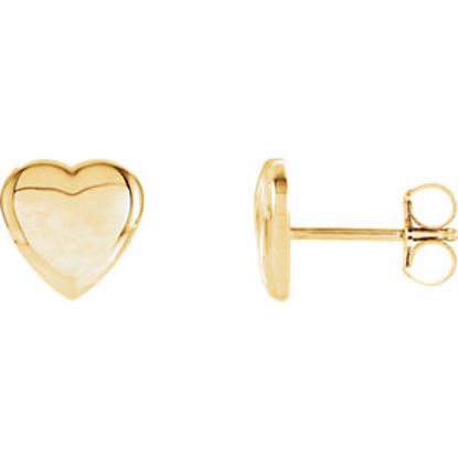 85883:101:P 14kt Yellow Heart Earrings