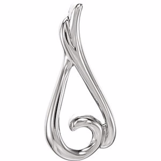 80746:74071:P 10kt White Freeform Pendant