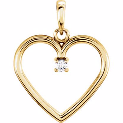 85895:100:P 14kt Yellow .03 CTW Diamond Heart Pendant