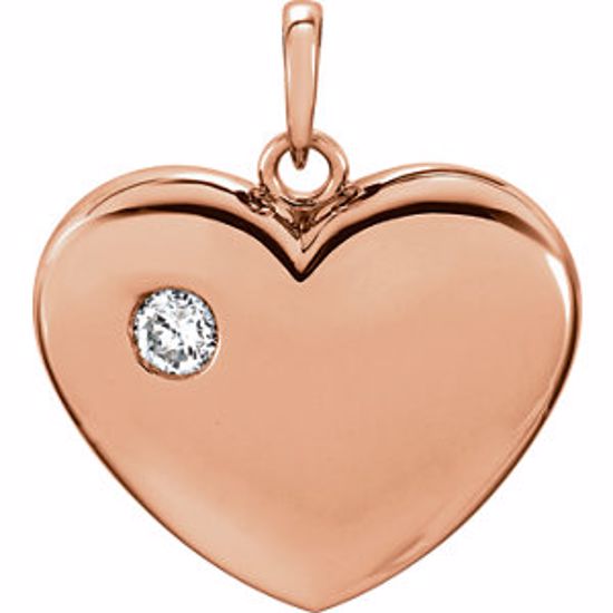 85894:103:P 14kt Rose 1/6 CTW Diamond Heart Pendant