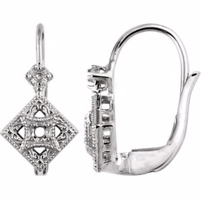 651476:60000:P 14kt White Filigree Earring Mountings