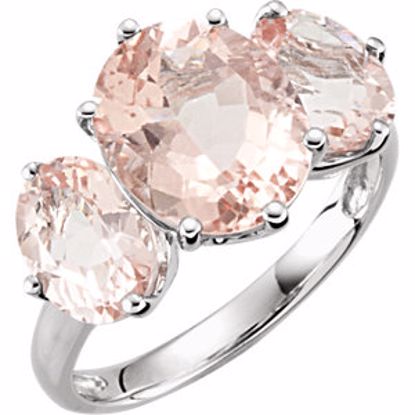 68509:104:P 14kt White Morganite Ring Size 7