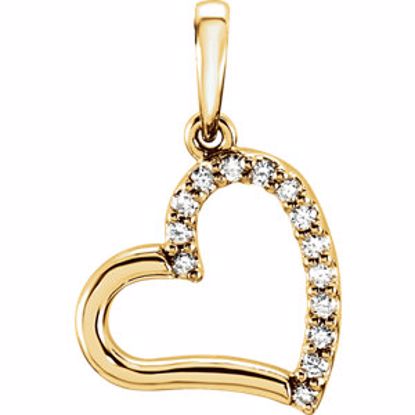 85896:100:P 14kt Yellow .07 CTW Diamond Heart Pendant