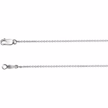 CH1015:1001:P 14kt White 1mm Solid Cable 18" Chain