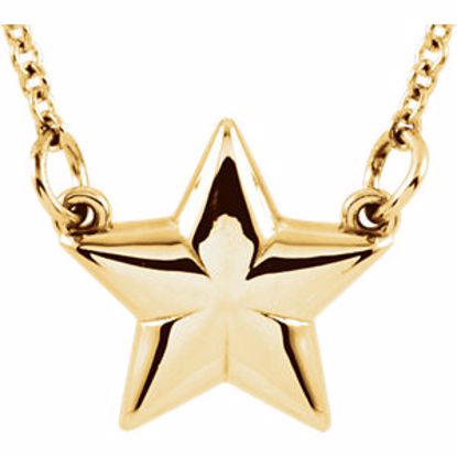 85931:100:P 14kt Yellow Star 18" Necklace