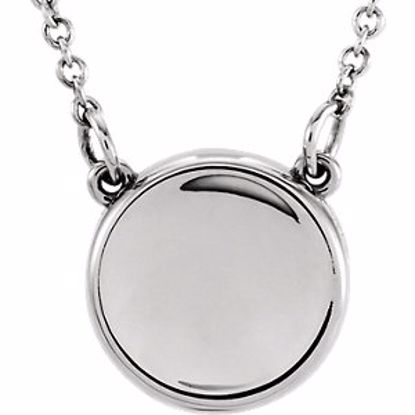 85929:102:P 14kt White Concave 18" Necklace