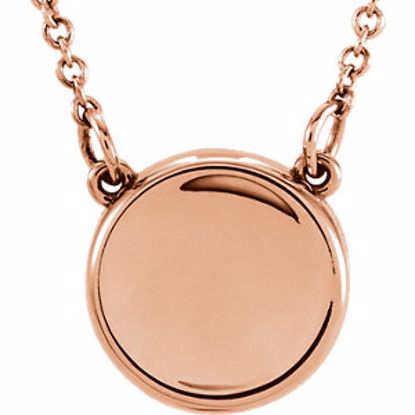 85929:103:P 14kt Rose Concave 18" Necklace