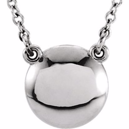 85928:101:P 14kt White Convex 18" Necklace