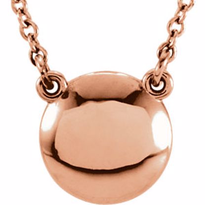 85928:102:P 14kt Rose Convex 18" Necklace