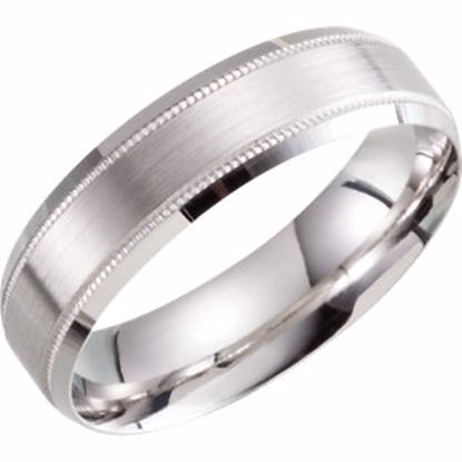 51287:105:P 10kt White 6mm Lightweight Beveled Band Size 5