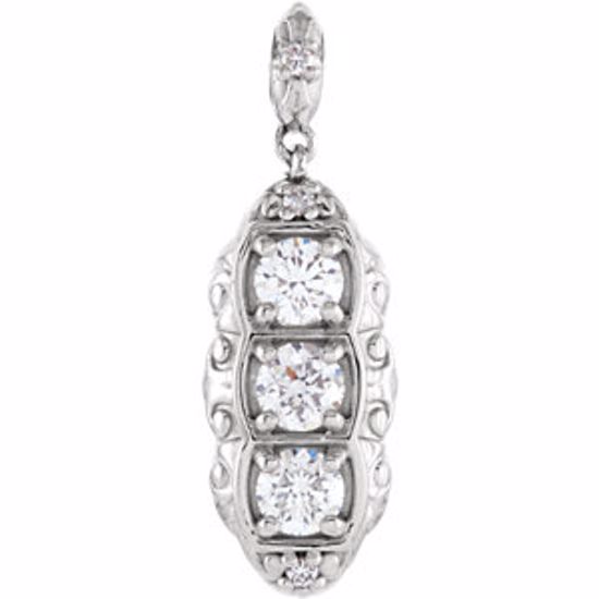 85926:105:P 14kt White 1/3 CTW Diamond Pendant