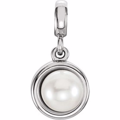 85918:102:P 14kt White Freshwater Cultured Pearl Pendant 