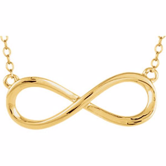 85947:1000:P 14kt Yellow Infinity 18" Necklace