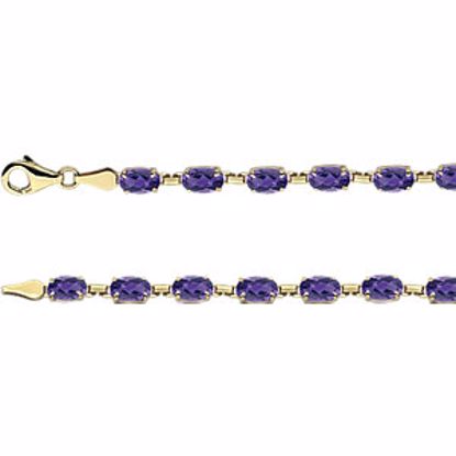 651539:101:P 14kt Yellow Amethyst 7" Bracelet