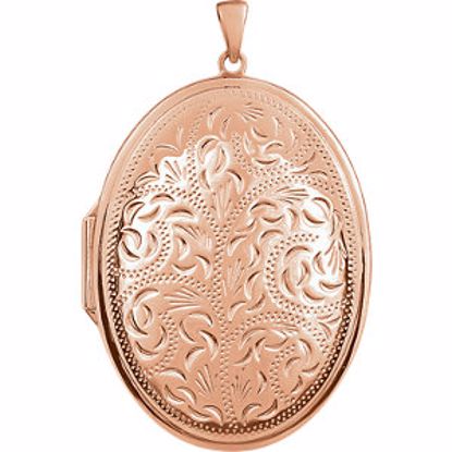 28933:1002:P Rose Plated Sterling Silver Oval Locket