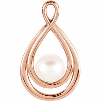 85939:106:P 14kt Rose Freshwater Cultured Pearl Pendant