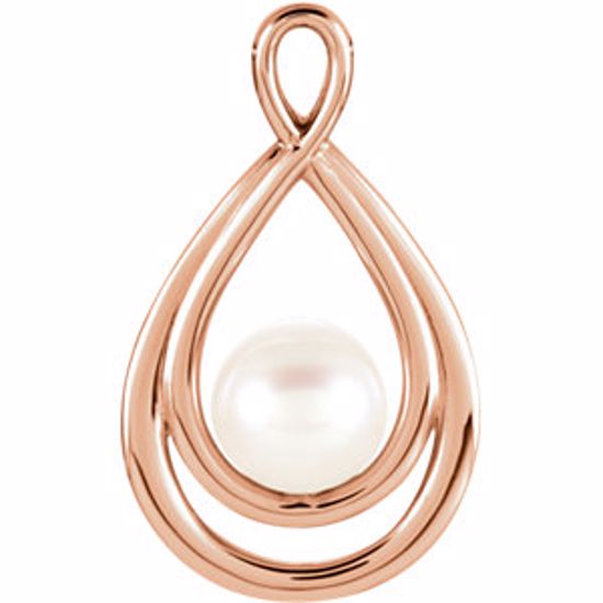 85939:106:P 14kt Rose Freshwater Cultured Pearl Pendant