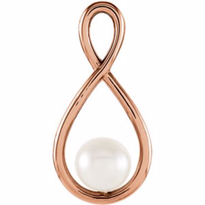 85938:106:P 14kt Rose 5.5-6mm Freshwater Cultured Pearl Pendant