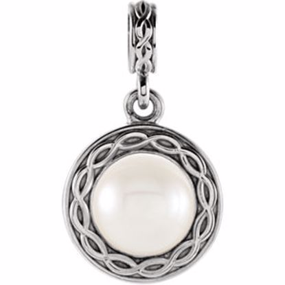 85919:101:P 14kt White Freshwater Cultured Pearl Pendant