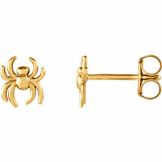 28599:103:P 14kt Rose Spider Earrings