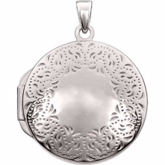 28935:1000:P 14kt White Round Locket