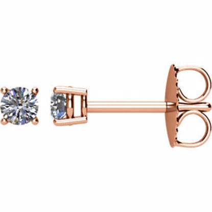 1874:70073:P 14kt Rose 1/5 CTW Diamond Earrings