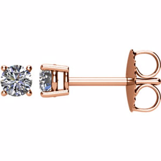 1874:70074:P 14kt Rose 1/4 CTW Diamond Earrings