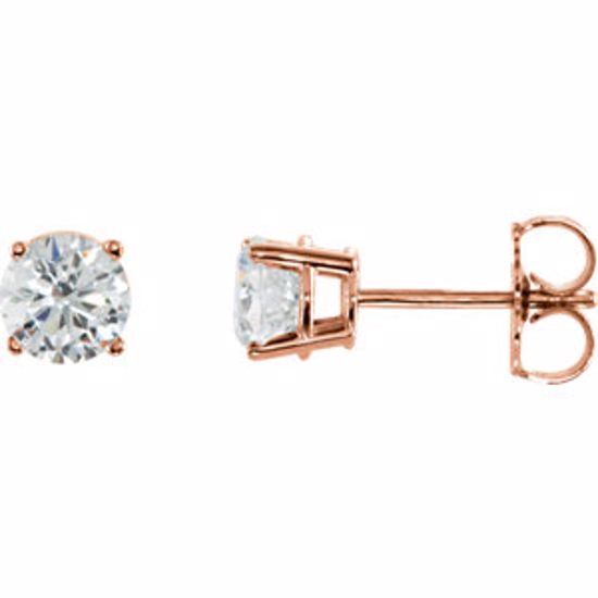 1874:70075:P 14kt Rose 1/3 CTW Diamond Earrings