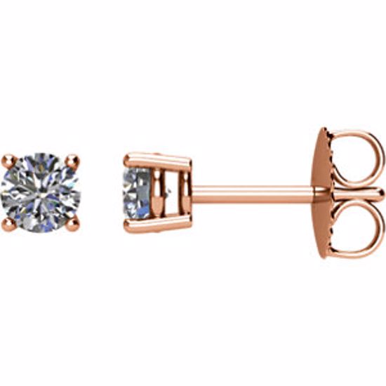 1874:70076:P 14kt Rose 1/2 CTW Diamond Earrings