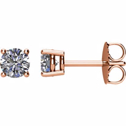 1874:70078:P 14kt Rose 1 CTW Diamond Earrings