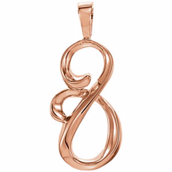 80646:68745:P 14kt Rose Freeform Pendant