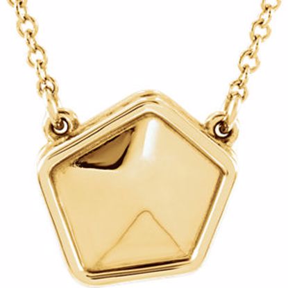 85935:1001:P 14kt Yellow Geometric 18" Necklace