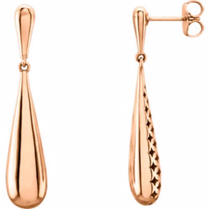 85667:107:P 14kt Rose Pierced Style Earrings