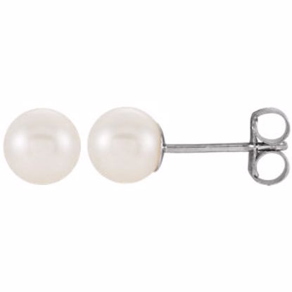 1608:100:P 14kt White 5-5.5mm Freshwater Cultured Pearl Earrings