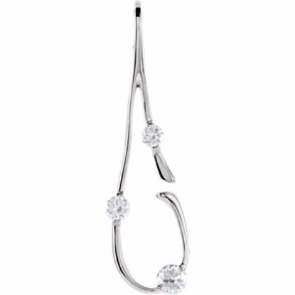 85966:1011:P 14kt White 1/2 CTW Diamond Freeform Pendant