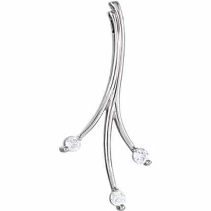 85968:105:P 14kt White 1/2 CTW Diamond Freeform Pendant