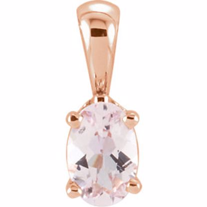 85859:128:P 14kt Rose Morganite Pendant