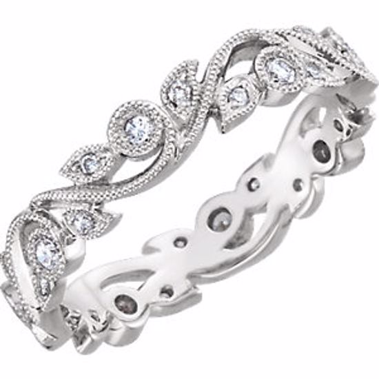 69816:6012:P 14kt White 1/4 CTW Diamond Eternity Band Size 6