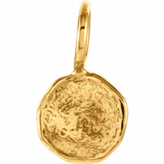 85986:1000:P 14kt White Disc Pendant