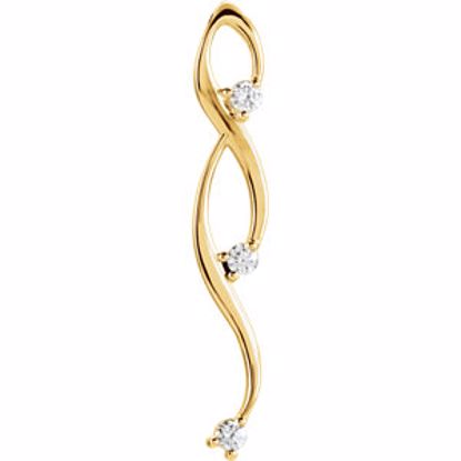 85972:104:P 14kt Yellow 1/2 CTW Diamond 3-Stone Freeform Pendant