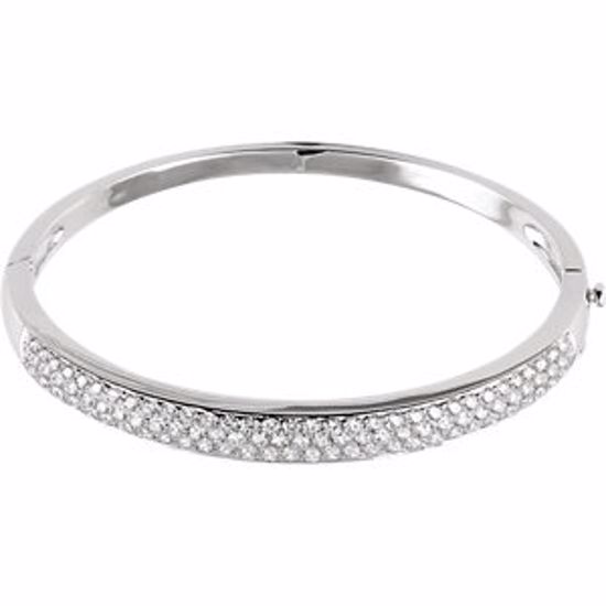 651579:60000:P 14kt White 3 CTW Diamond Pave' Bracelet