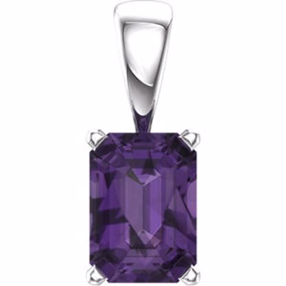 85861:100:P 14kt White Amethyst Pendant