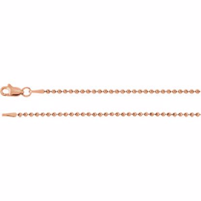 CH944:311:P 14kt Rose 1.5mm Bead 18" Chain