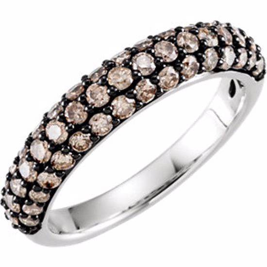 651524:60001:P 14kt White 1 1/6 CTW Brown Diamond Ring