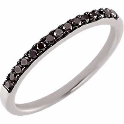 651523:60000:P 14kt White 1/5 CTW Black Diamond Band