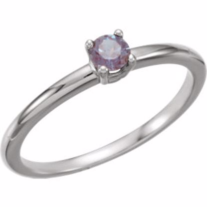 19399:111:P 14kt White Chatham® Created Alexandrite "June" Birthstone Ring	