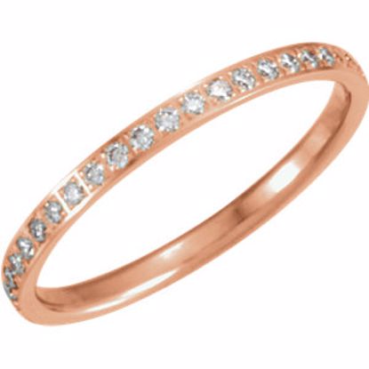 651022:406:P 14kt Rose 1/4 CTW Diamond Machine Set Anniversary Band Size 5