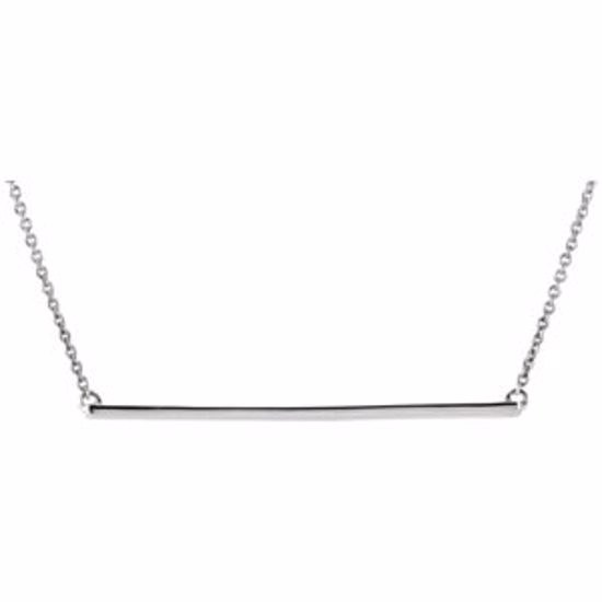 86048:1001:P 14kt White Bar 16-18" Necklace